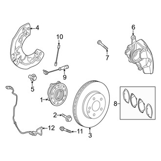 Mercedes-Benz OE - Front Suspension - Brake Components