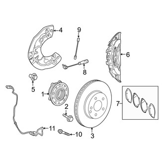 Mercedes-Benz OE - Front Suspension - Brake Components (Sedan)