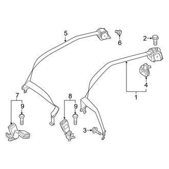 Mercedes-Benz OE - Restraint Systems - Second Row Seat Belts (Wagon)