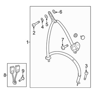 Mercedes-Benz OE - Restraint Systems - Third Row Seat Belts (Wagon)