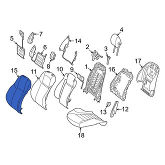 Mercedes-Benz OE - Front Left Seat Back Cushion Cover