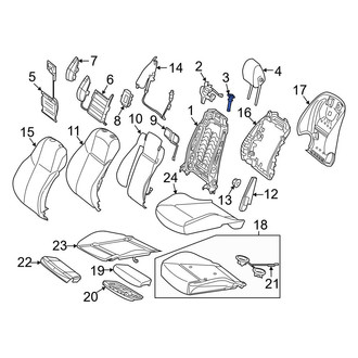 Mercedes-Benz OE - Front Left Headrest Guide