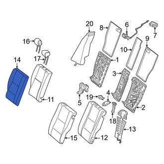 Mercedes-Benz OE - Rear Right Seat Back Cushion Cover