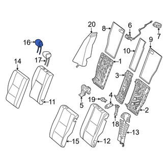 Mercedes-Benz OE - Rear Outer Headrest