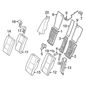 Mercedes-Benz OE - Seats & Tracks - Rear Seat Components (Seat Back Components), (Sedan)