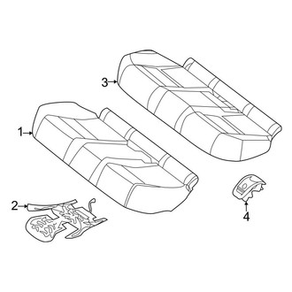 Mercedes-Benz OE - Seats & Tracks - Rear Seat Components (Seat Cushion Components), (Sedan)