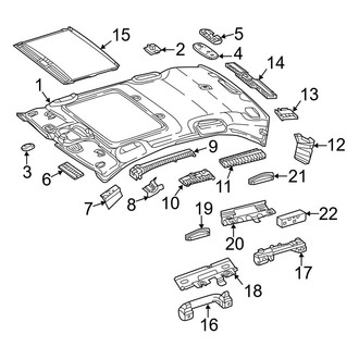 Mercedes-Benz OE - Roof - Interior Trim (Sedan, W/O Panoramic Roof, Headliner & Components), (Sedan)