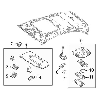 Mercedes-Benz OE - Roof - Interior Trim (W/O Panoramic Roof, Sunvisor & Lamps), (Sedan)