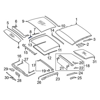 Mercedes-Benz OE - Front Right Sunroof Deflector Hinge