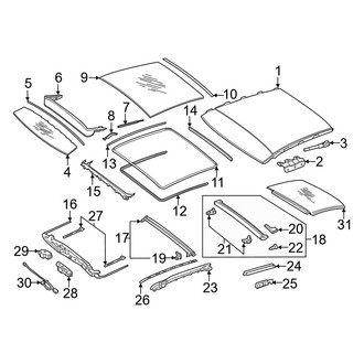 Mercedes-Benz OE - Roof - Sunroof (With Panoramic Roof), (Sedan)
