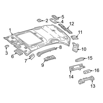 Mercedes-Benz OE - Roof - Interior Trim (With Panoramic Roof, Headliner & Components), (Sedan)