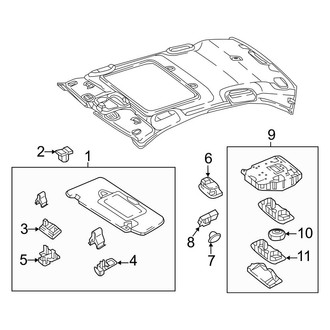 Mercedes-Benz OE - Roof - Interior Trim (With Panoramic Roof, Sunvisor & Lamps), (Sedan)