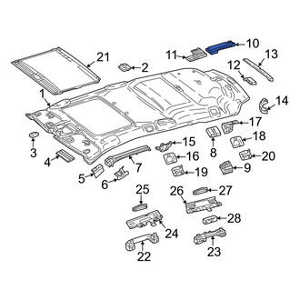 Mercedes-Benz OE - Center Right Roof Insulator