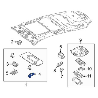 Mercedes-Benz OE - Right Sun Visor Cap