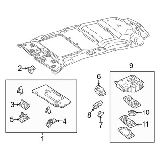 Mercedes-Benz OE - Roof - Interior Trim (With Panoramic Roof, Sunvisor & Lamps), (Wagon)