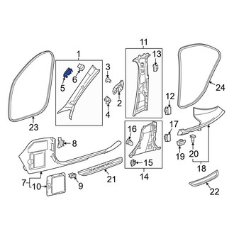 Mercedes-Benz OE - Left Body A-Pillar Trim Panel Cap