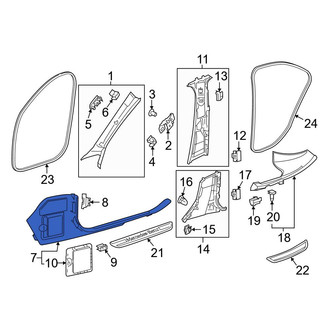 Mercedes-Benz OE - Right Kick Panel Trim