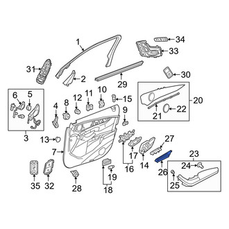 Mercedes-Benz OE - Front Right Door Switch Trim Panel