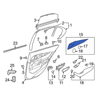 Mercedes-Benz OE - Rear Center Right Door Molding