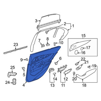 Mercedes-Benz OE - Front Left Inner Door Interior Trim Panel