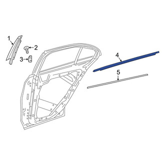Mercedes-Benz OE - Rear Left Door Belt Molding