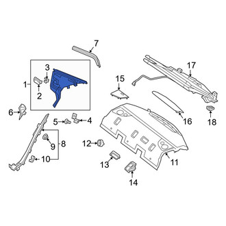 Mercedes-Benz OE - Rear Right Lower Interior Quarter Panel Trim Panel