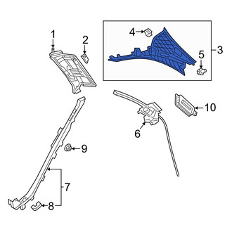 Mercedes-Benz OE - Rear Left Lower Interior Quarter Panel Trim Panel