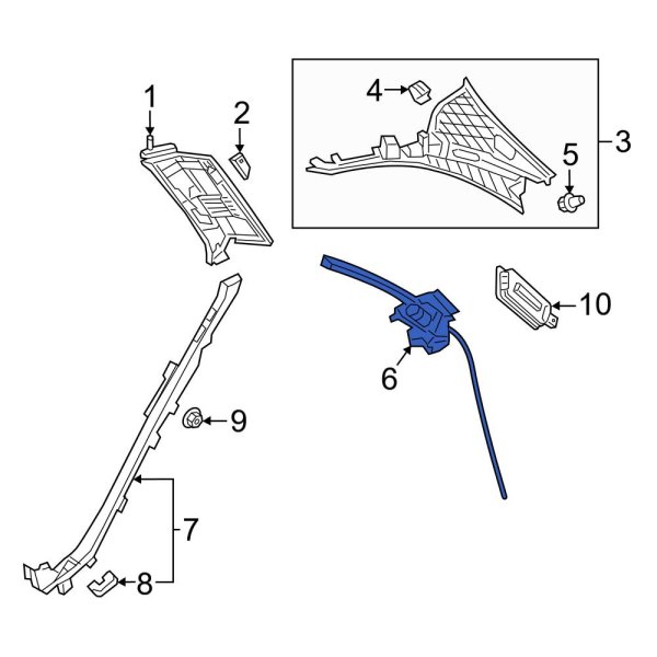 Back Glass Sunshade Motor