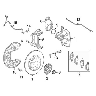Mercedes-Benz OE - Rear Suspension - Brake Components