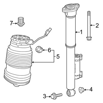 Mercedes-Benz OE - Rear Suspension - Shocks & Components (With Air Suspension), (Sedan)