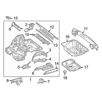 Mercedes-Benz OE - Rear Body & Floor - Floor & Rails (W/O 3rd Row Seats), (Wagon)