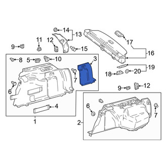 Mercedes-Benz OE - Rear Right Trunk Trim Panel
