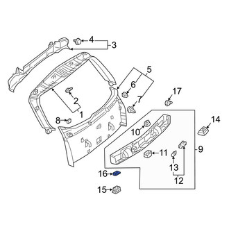 Mercedes-Benz OE - Rear Liftgate Trim Cover