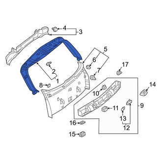 Mercedes-Benz OE - Rear Upper Liftgate Trim
