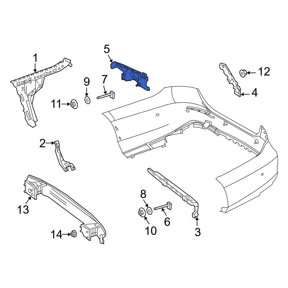 Mercedes-Benz OE 2138852407 - Rear Right Lower Bumper Impact Absorber