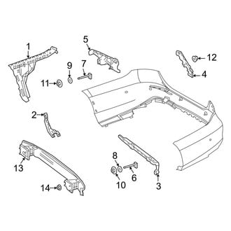 Mercedes-Benz OE - Rear Bumper - Bumper & Components (Inner Components), (Sedan)