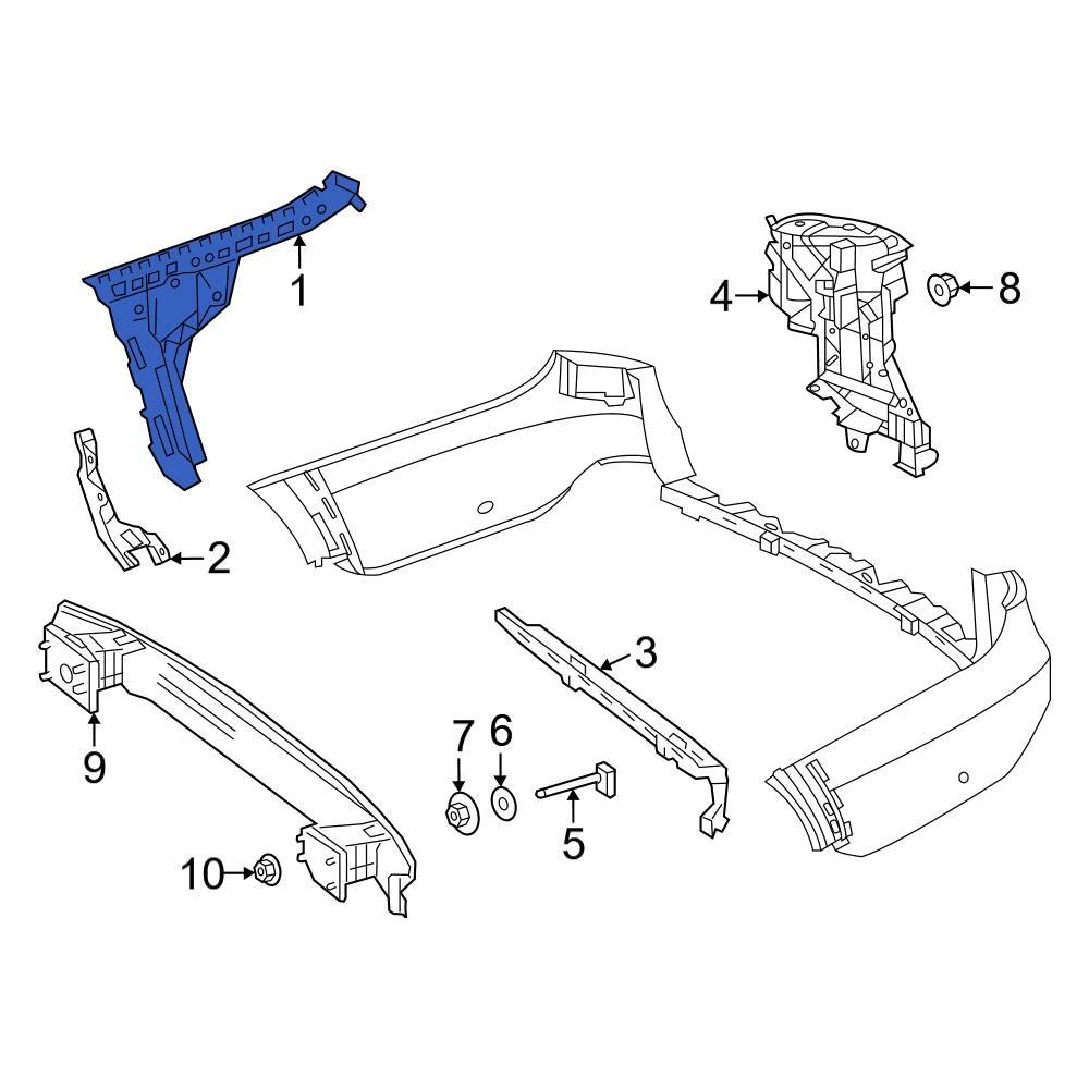 Mercedes Benz Oe 2138855806 Front Upper Bumper Cover Support Rail