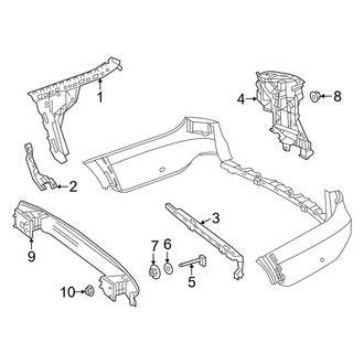 Mercedes-Benz OE - Rear Bumper - Bumper & Components (Inner Components), (Wagon)