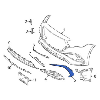 Mercedes-Benz OE - Front Left Spoiler