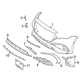 Mercedes-Benz OE - Front Bumper & Grille - Bumper & Components (Cover & Components), (Sedan)