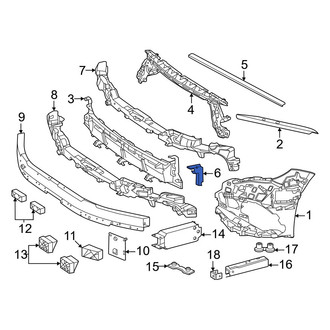 Mercedes-Benz OE - Left Bumper Cover Support Rail Seal