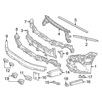 Mercedes-Benz OE - Front Bumper & Grille - Bumper & Components (Inner Components), (Sedan)