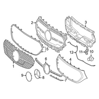Mercedes-Benz OE - Front Bumper & Grille - Grille & Components (W/O Illuminated Grille), (Sedan)