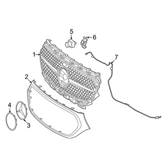 Mercedes-Benz OE - Front Bumper & Grille - Grille & Components (With Illuminated Grille), (Sedan)