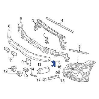 Mercedes-Benz OE - Left Bumper Cover Support Rail Seal