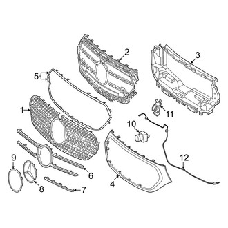 Mercedes-Benz OE - Front Bumper & Grille - Grille & Components (W/O Illuminated Grille), (Wagon)