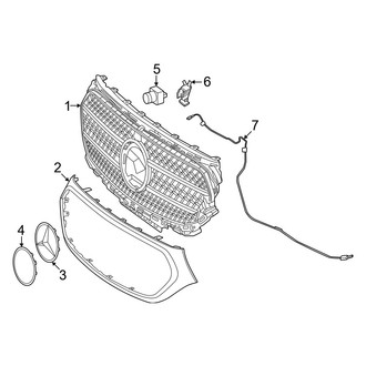 Mercedes-Benz OE - Front Bumper & Grille - Grille & Components (With Illuminated Grille), (Wagon)