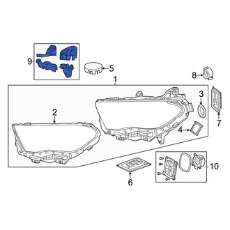 Mercedes-Benz OE - Front Left Headlight Hardware Kit