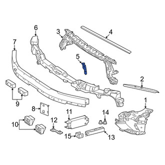 Mercedes-Benz OE - Left Bumper Cover Support Rail Seal