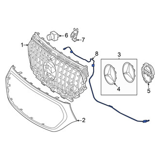 Mercedes-Benz OE - Front Park Assist Camera Wiring Harness